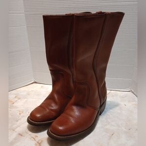 Vintage 1970s Basswood Cowboy Boots Mens Size 7.5 Made In Korea